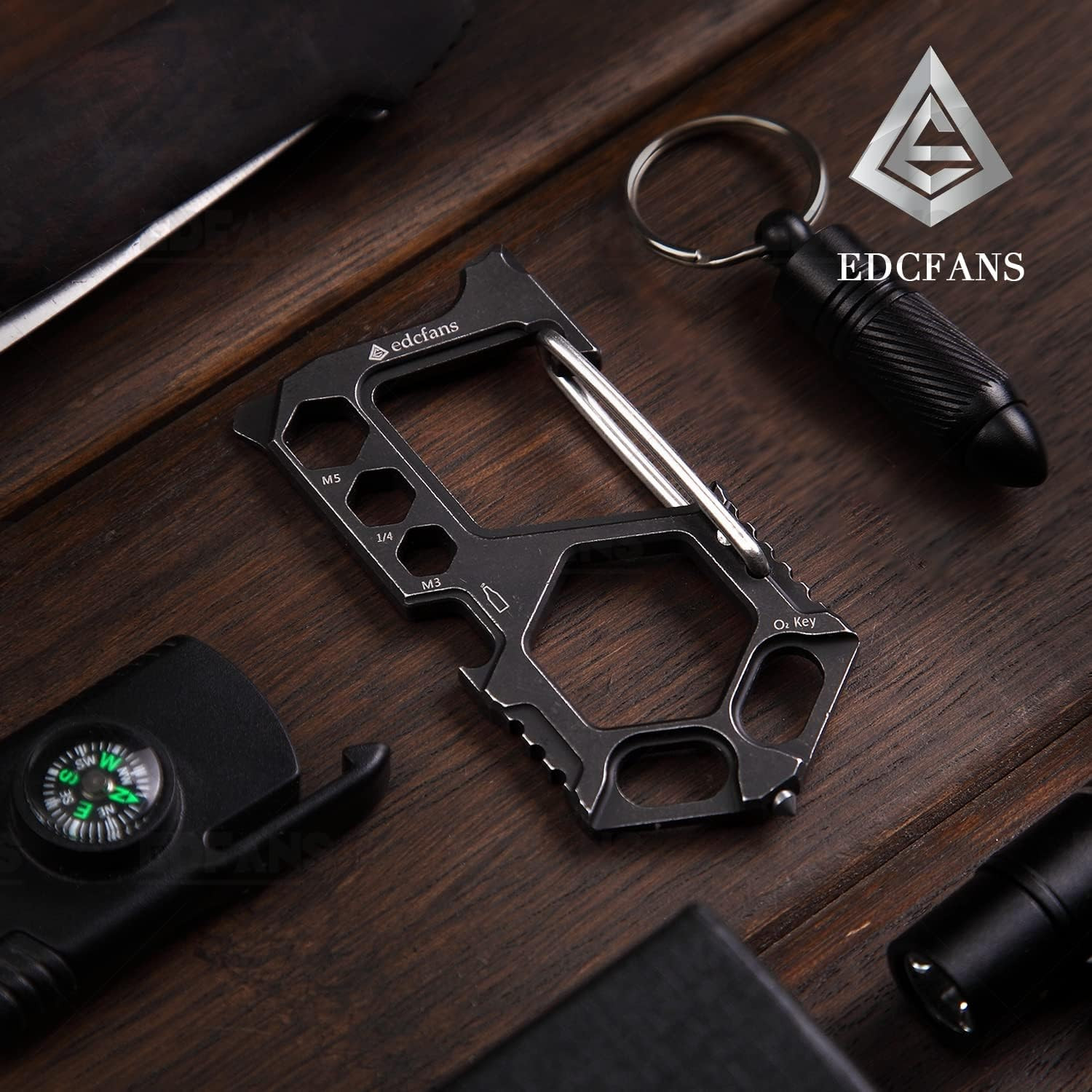 Carabiner Keychain Stainless Steel Multitool – 11 in 1 Tactical Emergency Surviv