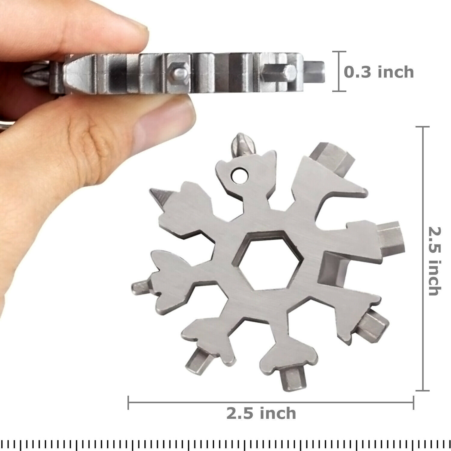 3 PCS 18-in-1 Snowflake Multi-Tool Carbon Steel Multitool Screwdriver Opener