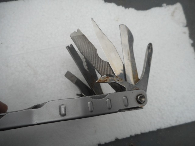Vintage Schrade Tough Tool ST1 Multi-Tool w/ Leather Sheath USA Gift Pliers