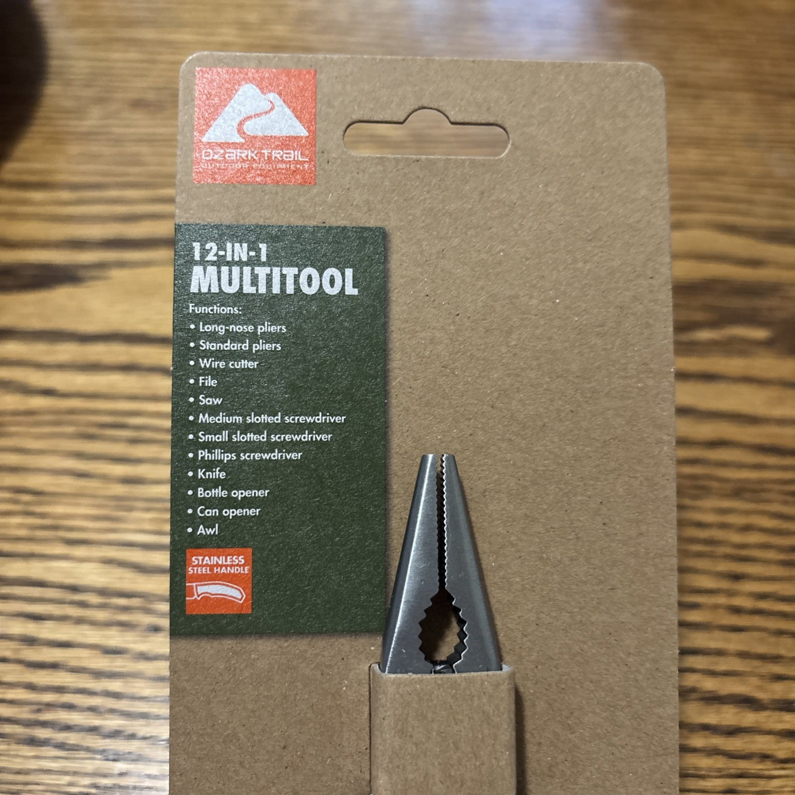 OZARK TRAIL Camping Steel, 12-in-1 Multi Tool, Silver, Model 6962 New