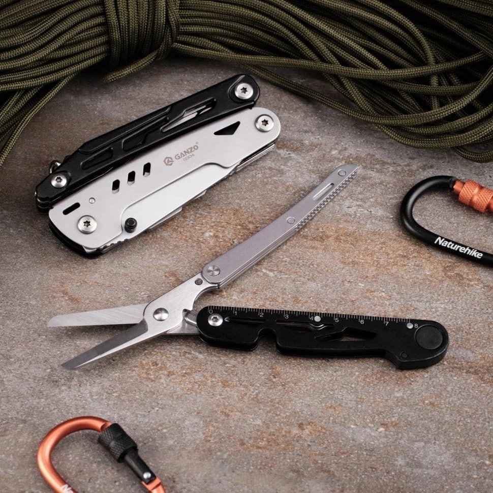 G304 Full-sized Multitool, 21-in-1 Stainless Steel Pocket Knife with Screwdri…