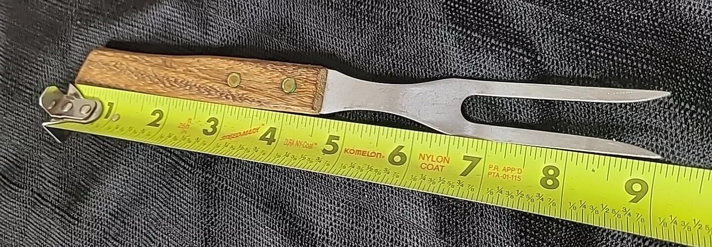Vtg. STAINLESS STEEL MEAT CUTTING FORK. MADE IN JAPAN