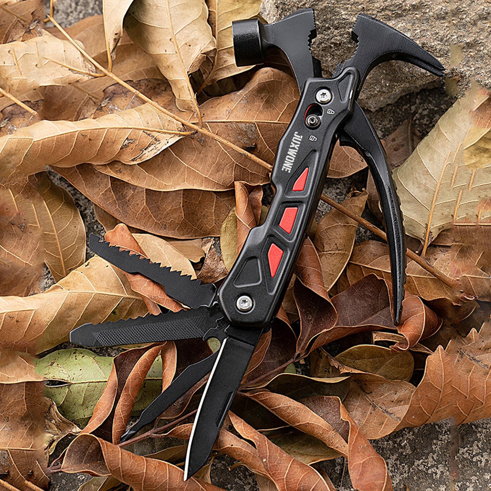Unique Gift, Pocket Knife Multitool, Hammer 12-in-1, Folding Knife, Outdoor S…