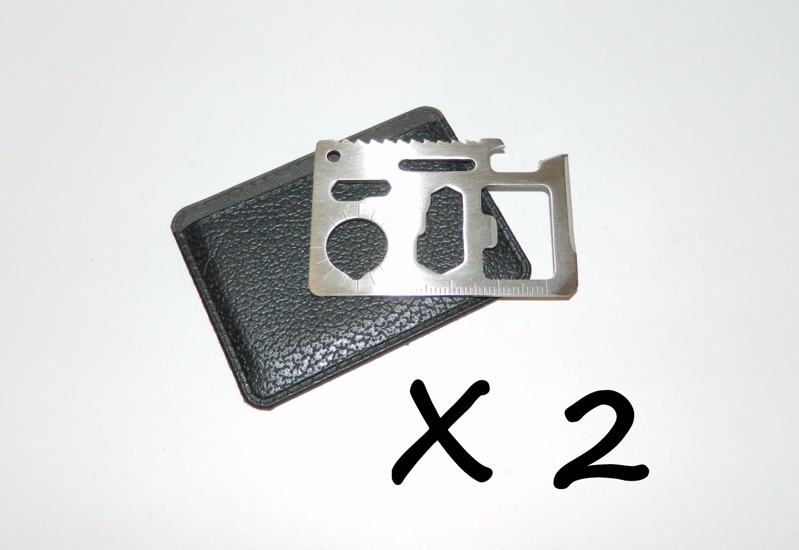 2 X Very Strong Emergency Outdoor Survival Camping Multi Tool Card With Case NEW