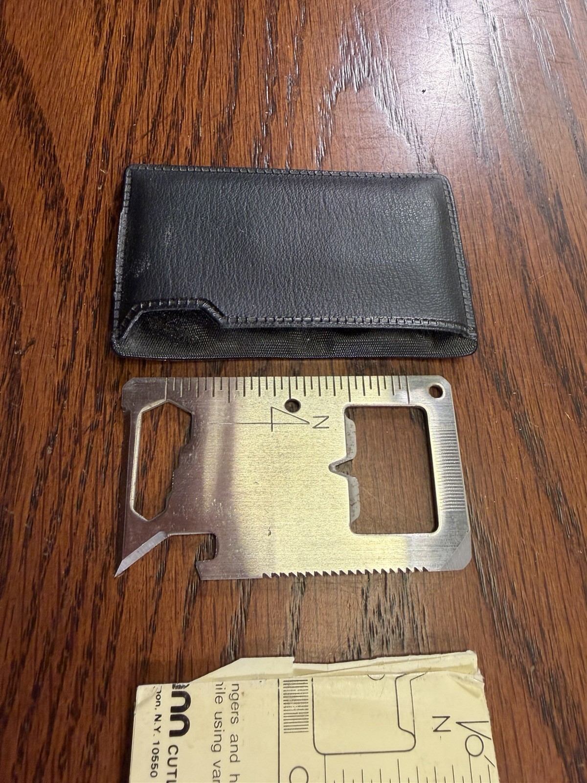 Vintage Gutmann 21-011 Survival Multi-Tool Card Knife w/ Case & Instructions