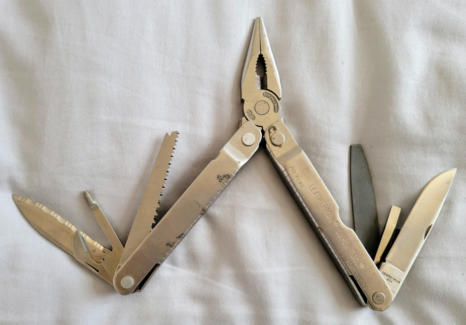 Leatherman SuperTool Original Stainless Multi-Tool 1196 Pat Pend Portland OR