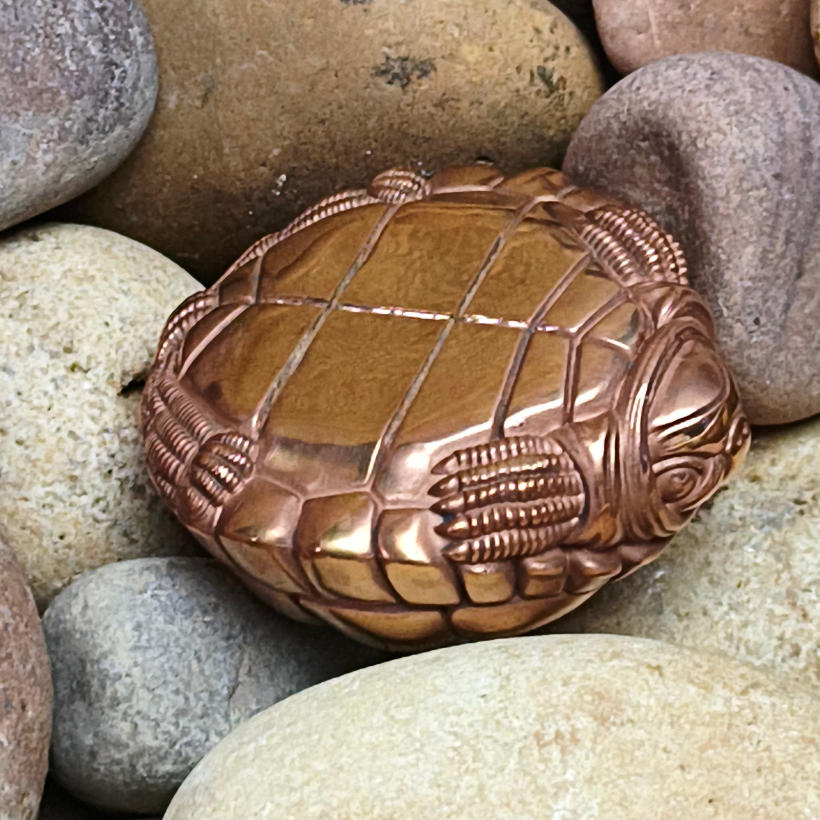 Purple copper map turtle Tortoise Graptemys handcraft animal reptile statue