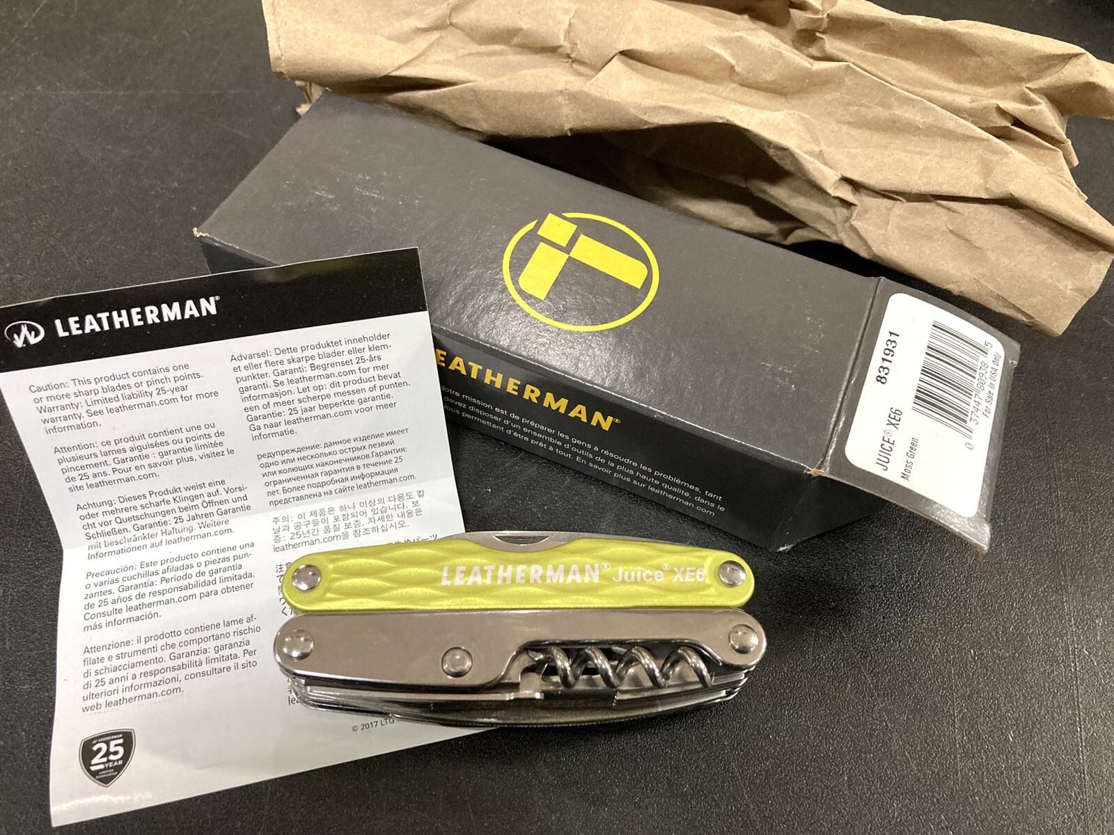 Leatherman Juice Series XE6 Moss Green Discontinued 18 Tools New In Box EDC Rare