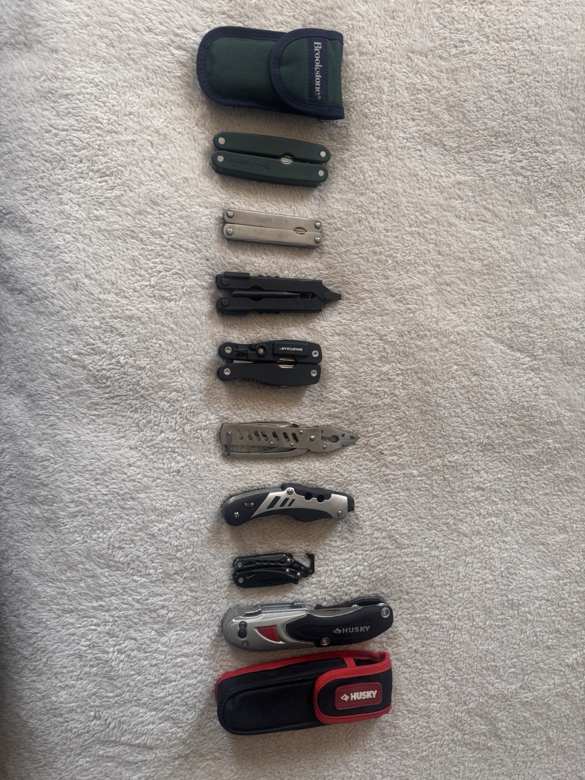 Lot Of 8 Multi Tools Gerber,Cummins,Husky,Others 2 with Sheath Nice Condition