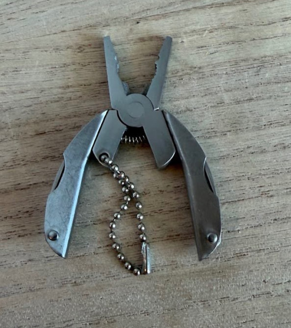 Mini Stainless Steel Keychain Multi Tool Pliers Knife Screwdriver File- Compact
