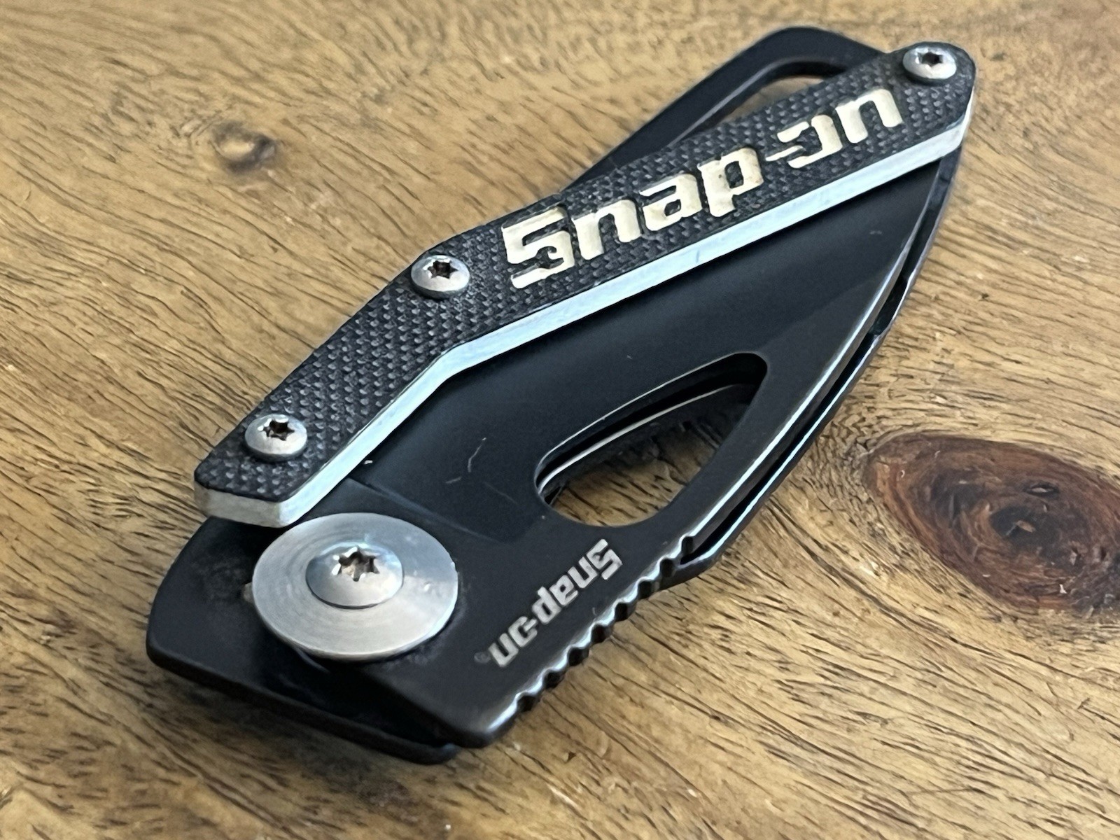 Snap-On BLACK Pocket Knife SUPER NICE!! TSA Confiscated ~TASKCo