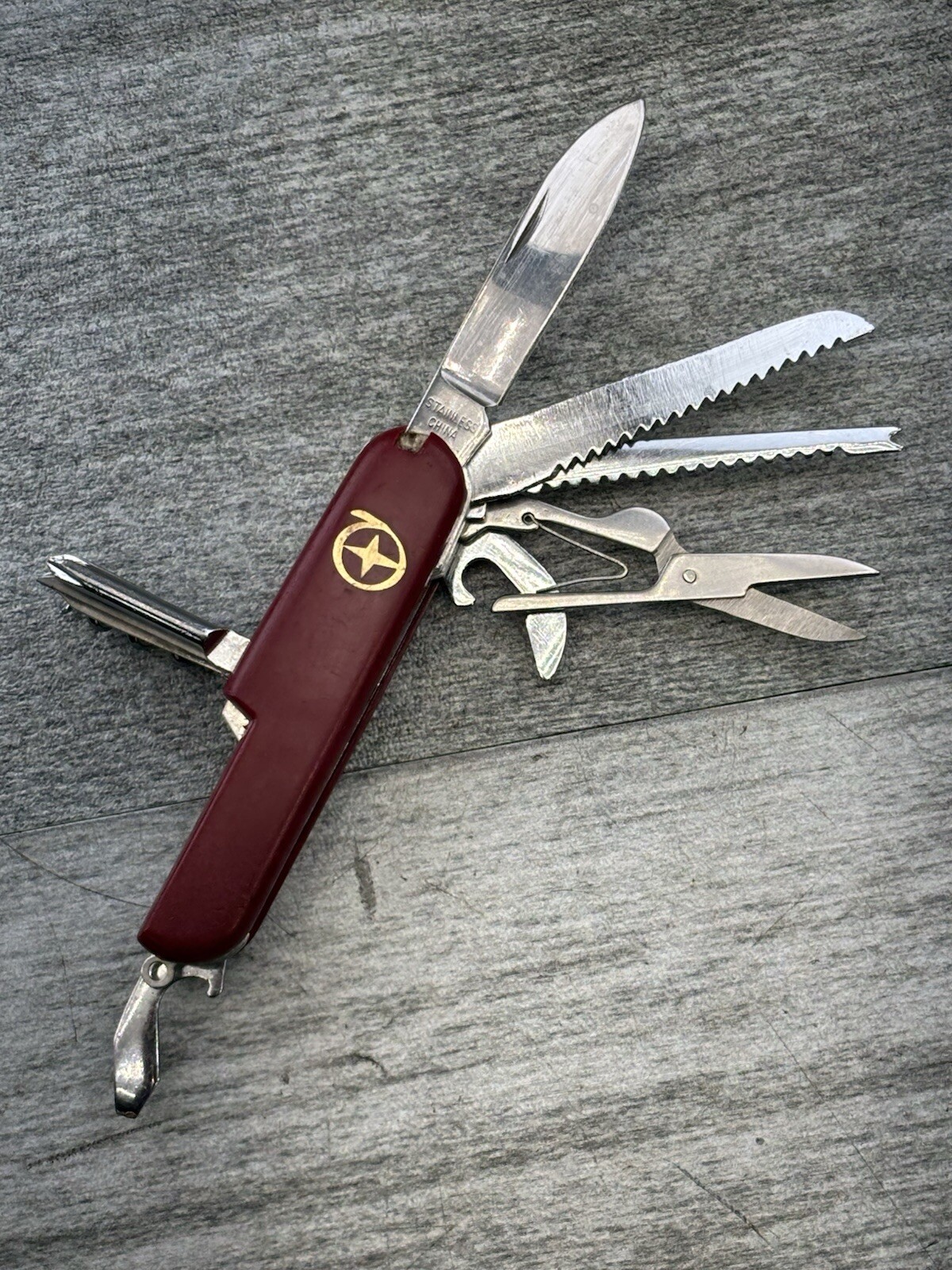 Swiss Army Camping Hiking Survival Multi Tool Pocket Knife Outdoors Prepper 3.5”