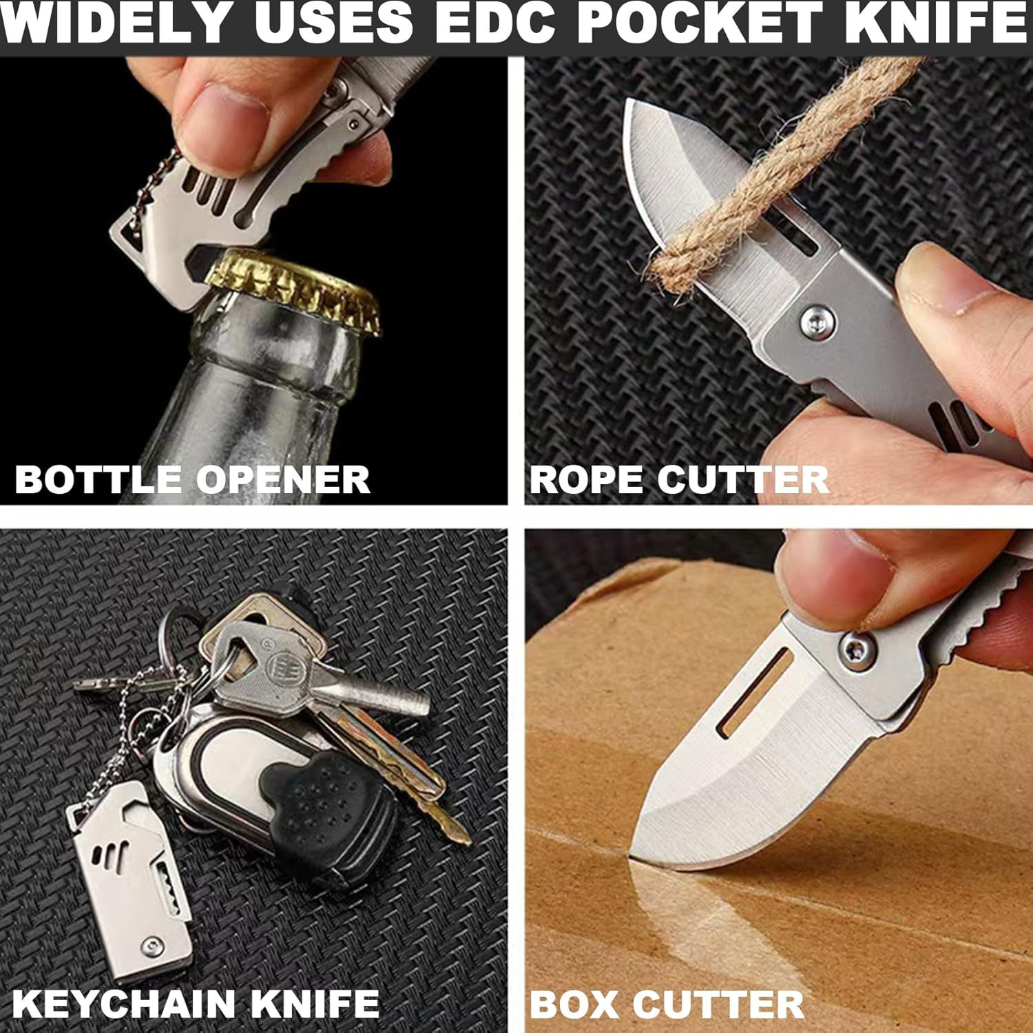 Mini Keychain EDC with Bottle Opener for Men, Portable Cool Gadgets for Everyday