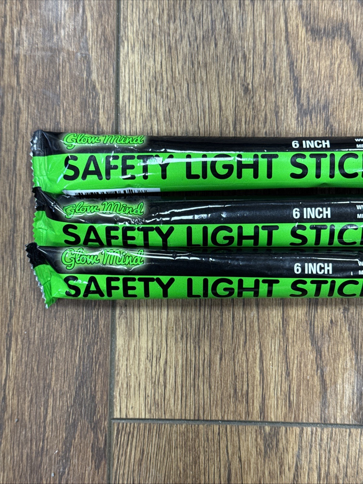 3 GLOW MIND GREEN Safety SOS Light Sticks 6in 12HR+ Non Toxic FREE SHIPPING