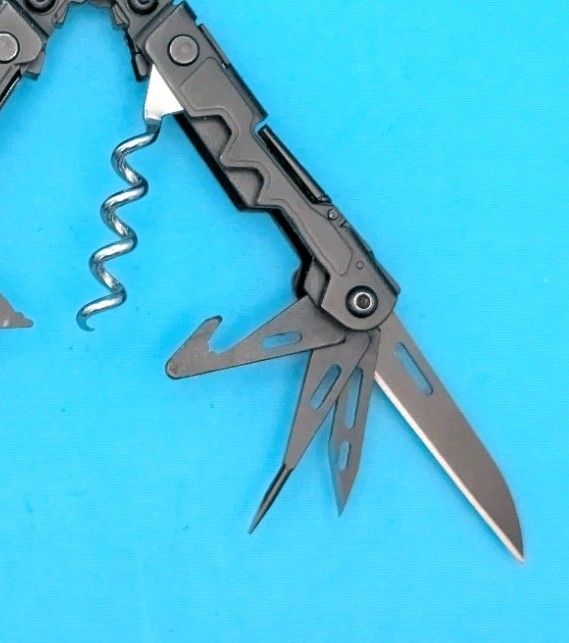 SOG Powerlitre Screwdriver Corkscrew Needlenose Pliers Knife Multi Tool! Black!