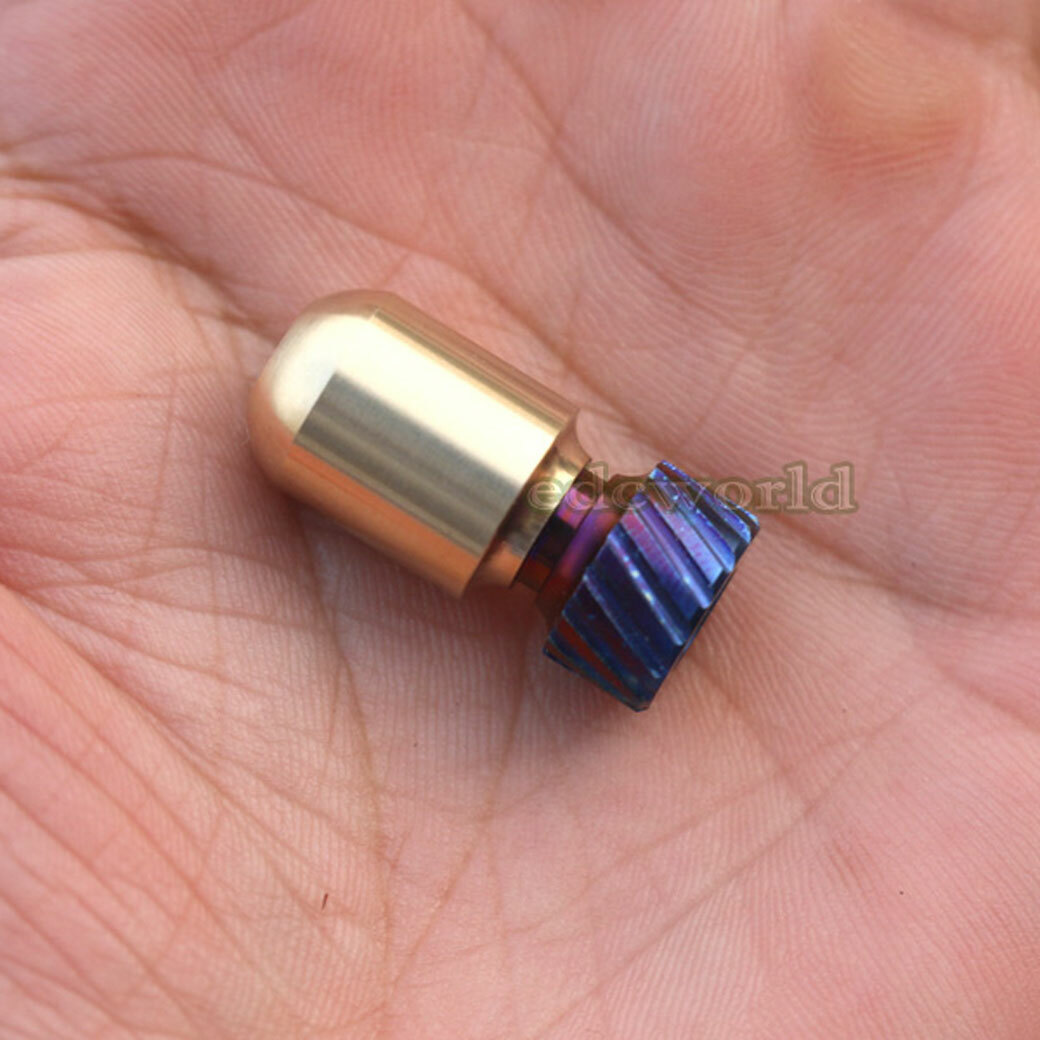 TITNAER Titanium + Brass Key Parachute Cord Knife Bead Pendant Lanyard DIY EDC