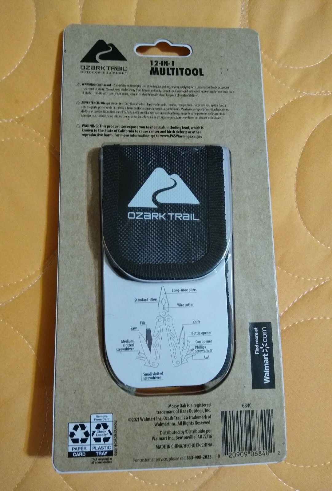 OZARK TRAIL 12-IN-1 MULTI TOOL WITH SHEATH MOSSY OAK CAMO HANDLE NEW! FREE SHIP!