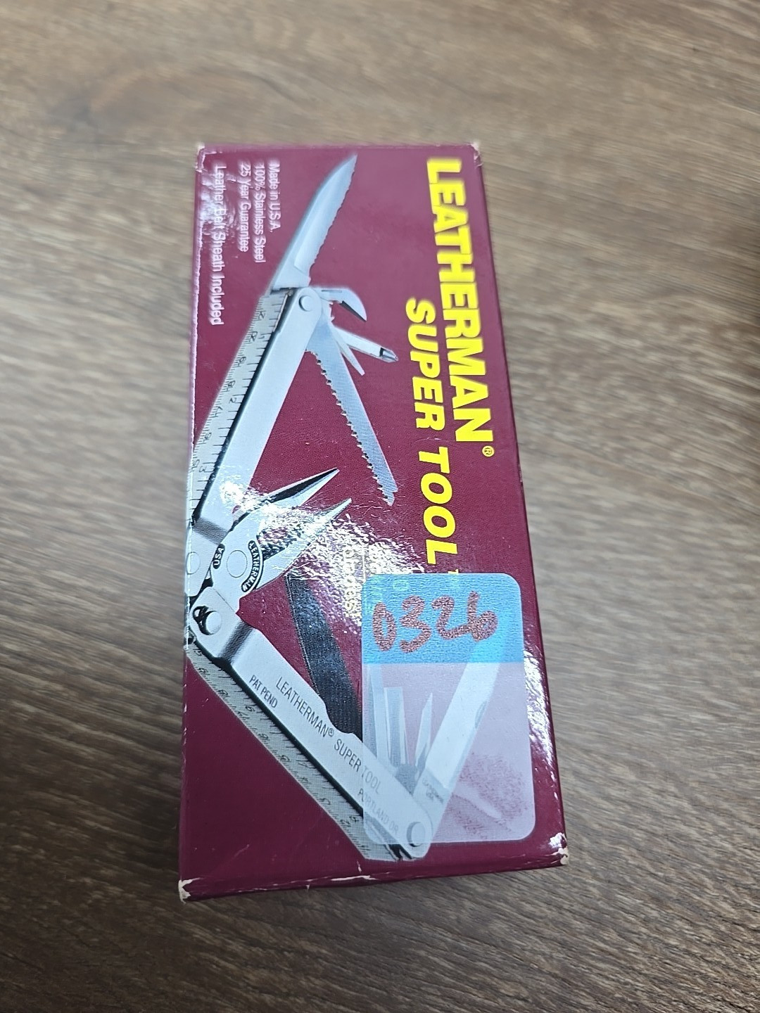Vintage 1994 Leatherman Super Tool With Leather Sheath, 10 Folding Blades USA