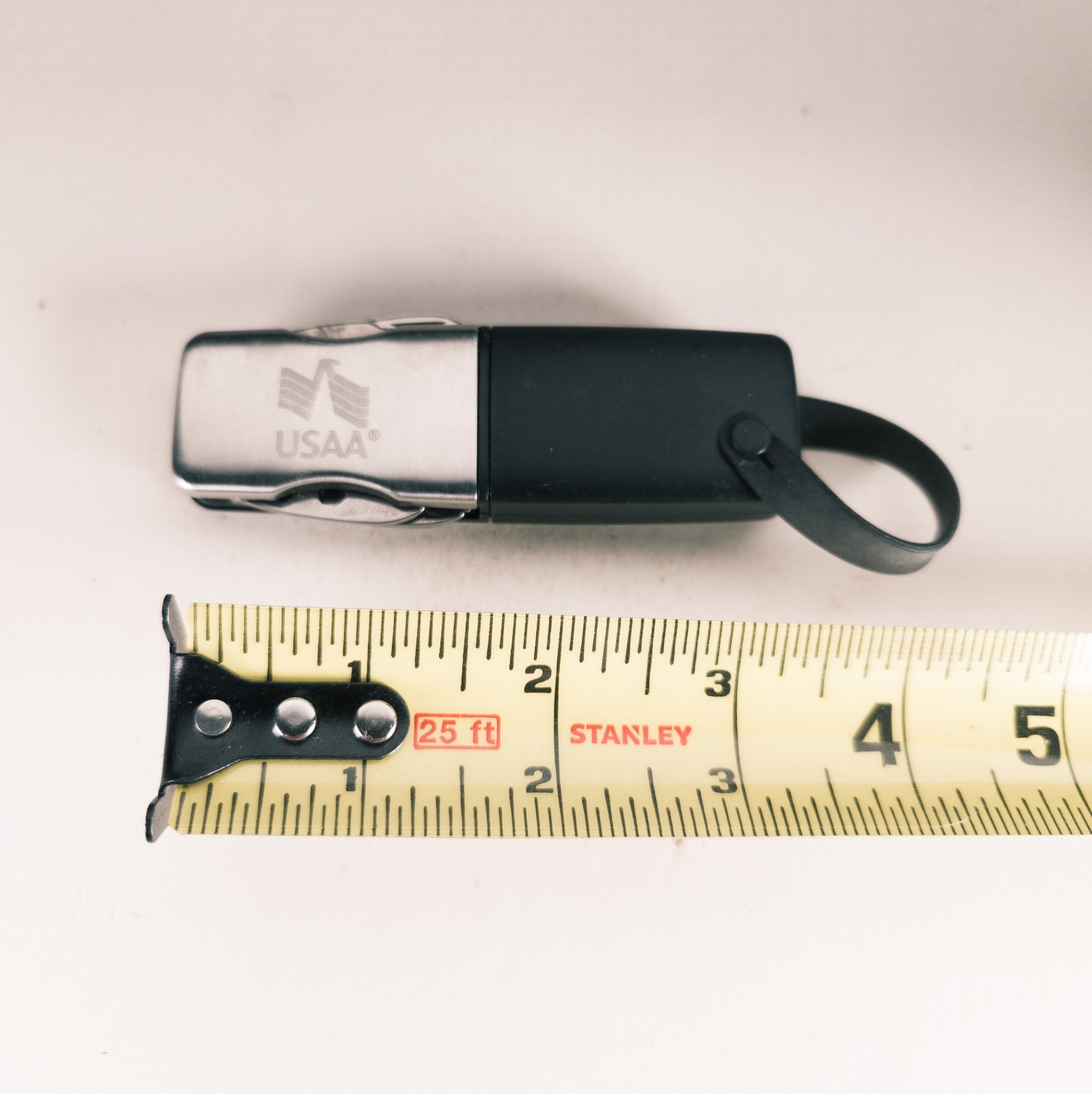 USAA Multitool Pocket Knife Black and Silver With Bit Driver Bottle Opener