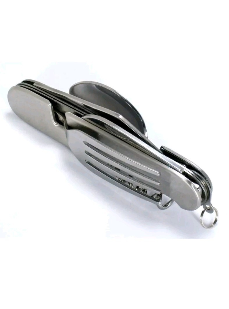 🔥Emergency Cutlery Camping Portable Cutlery Set Folding Knife Fork Spoon Set