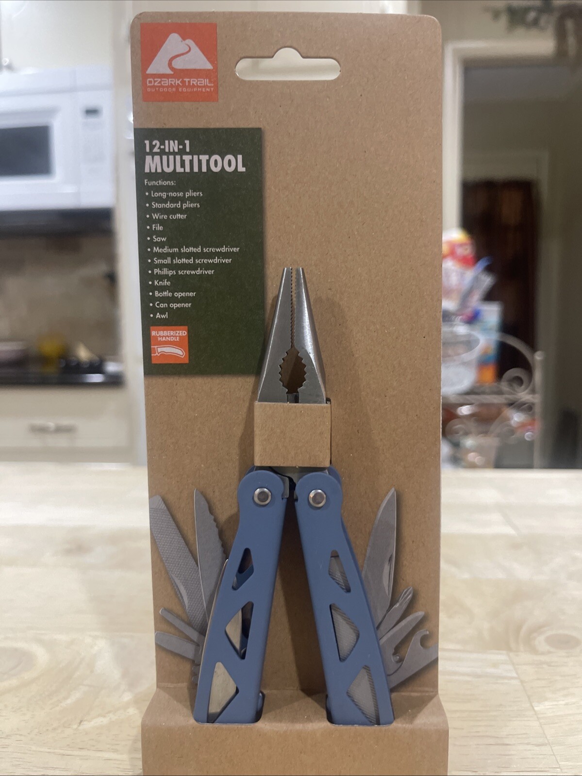 Ozark Trail Blue Multi-Tool 12-in-1, Stainless Steel NEW
