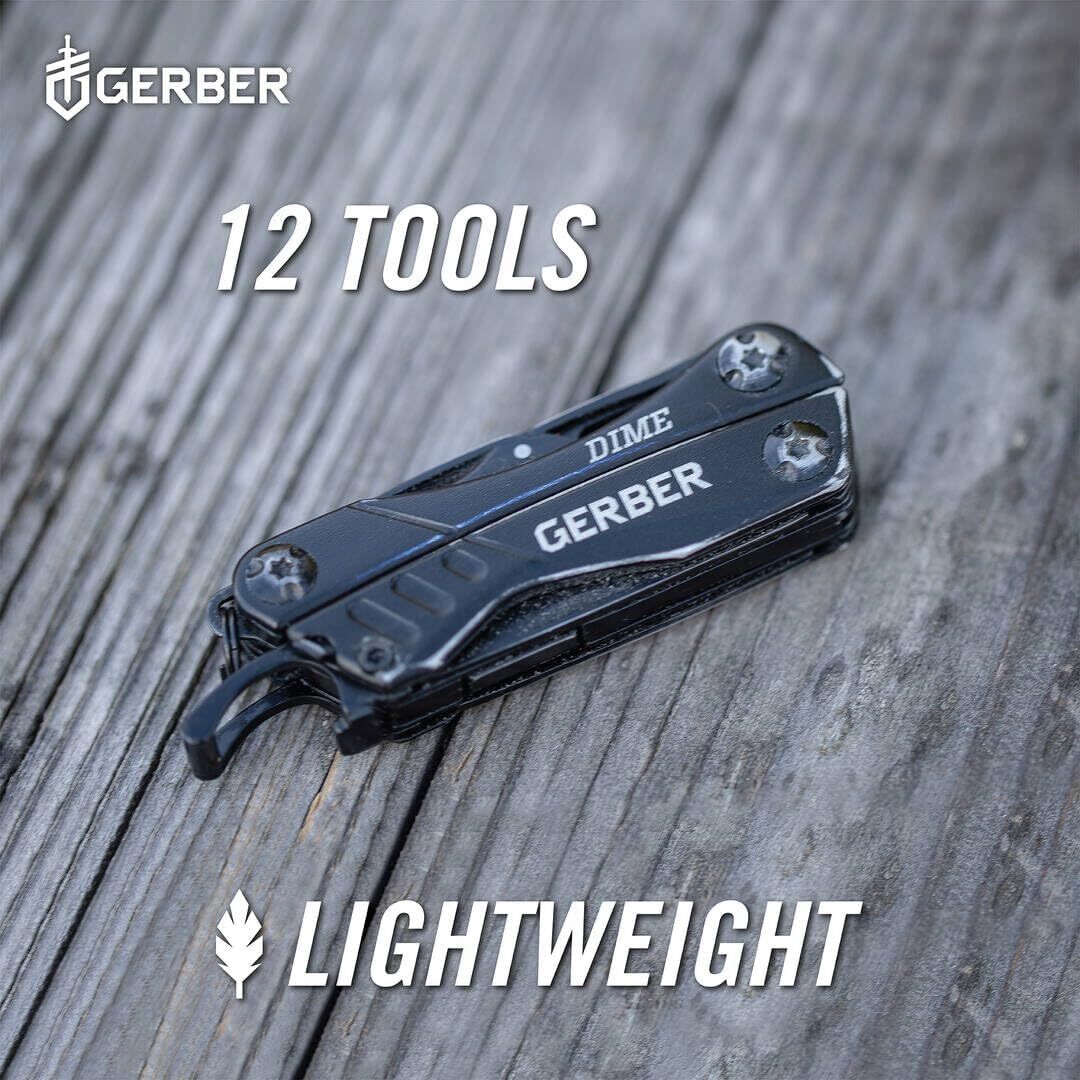 Gear Dime 12-In-1 Mini Multi-Tool – Needle Nose Pliers, Pocket Knife, Keychain,