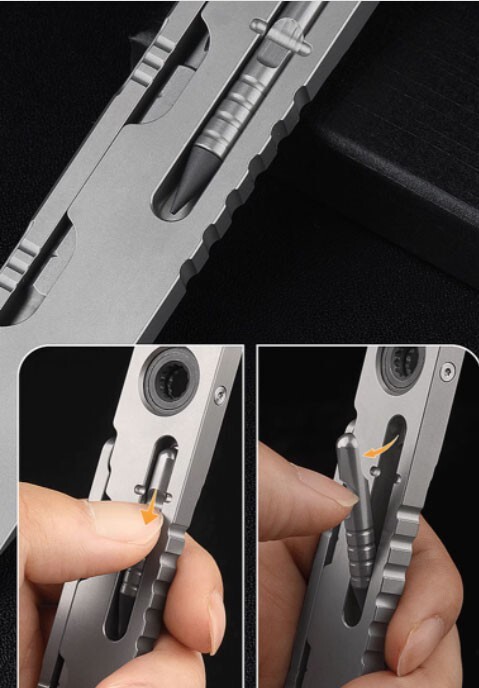 Hot Titanium Alloy Pocket Pry Bar Crowbar Opener Outdoor Camping Multi EDC Tools