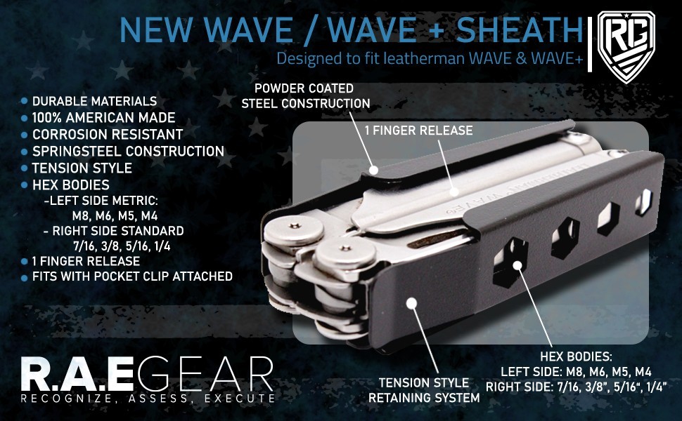 WAVE multitool sheath – designed by RAE GEAR USA – compatible with Leatherman