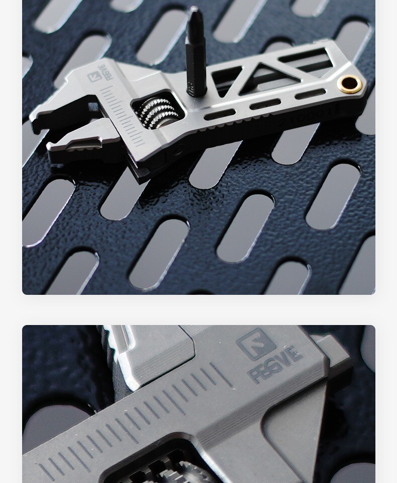 EDC Alloy Multi Tools Adjustable Wrench Pocket Outdoor Camping Keychain