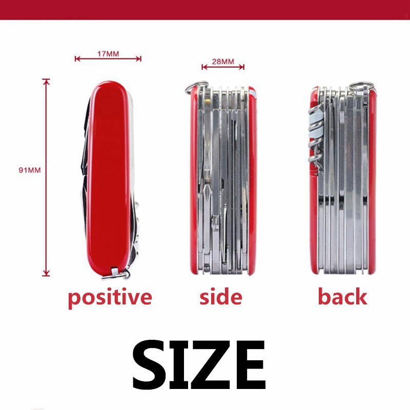 Swiss Fold Survive Multipurpose Outdoor Pocket Army EDC Gear Knife Tools 30 in 1