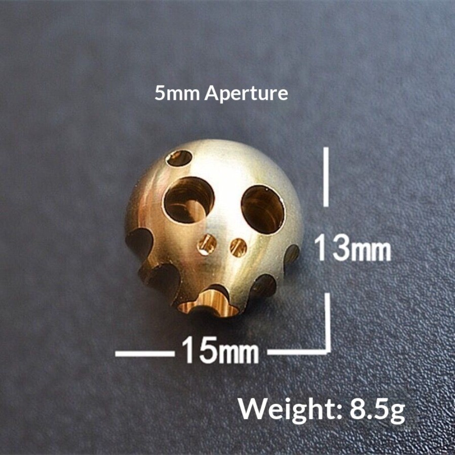 Brass Skull Rope Knife Pendant EDC Multi Tool DIY Accessory