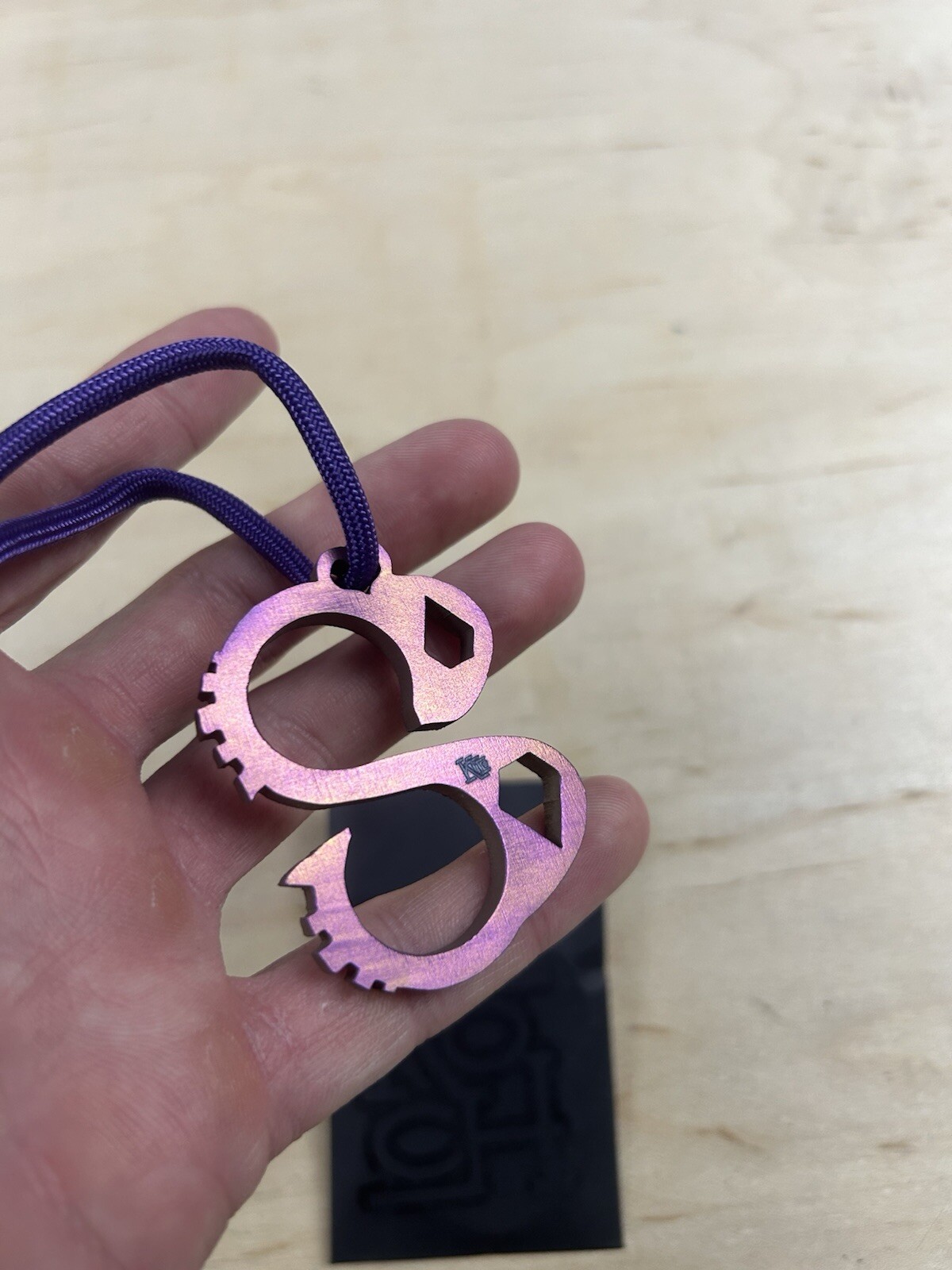 Koch Tools The Lady Solo EDC Pocket Tool – 3/16” Titanium – Pink Anodized