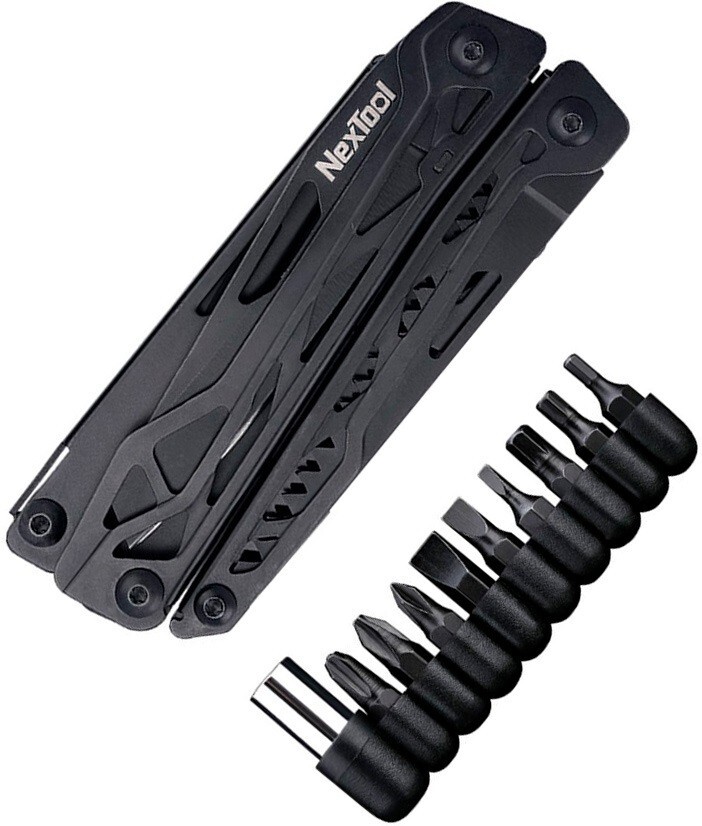 NexTool Black Knight Multi Tool ~12 Varied Tools Aluminum Handles 4.25″ Closed