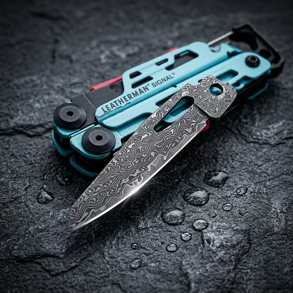 VG10 Damascus Main Blade for Leatherman Signal – EDC Upgrade & Replacement