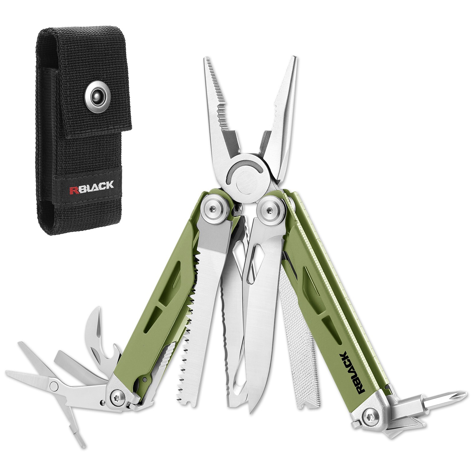 Rblack 21-in-1 Multitool Pliers Multi Tool Pliers with sheath Father’s Day Gift
