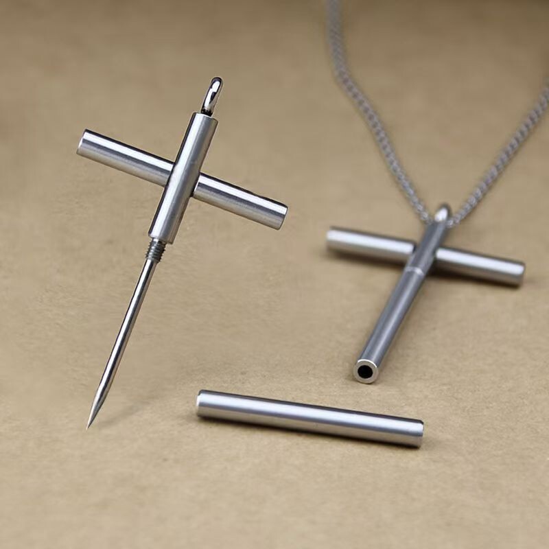 men’s and women’s self-defense wolf proof toothpick EDC key holder Necklace