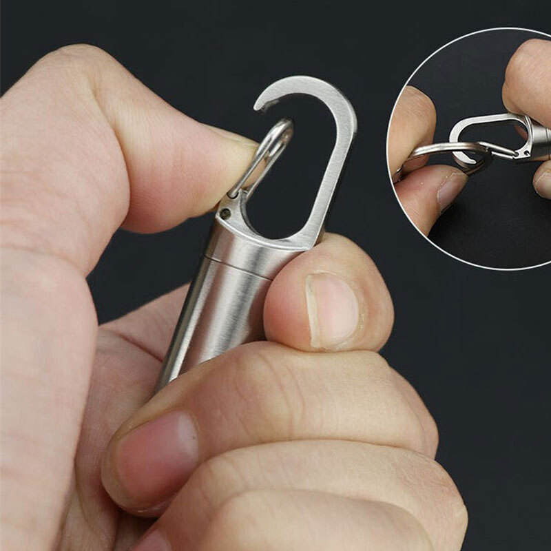 Outdoor Multilayer Waterproof Pill Case Key Chain Capsule Seal Container Box EDC