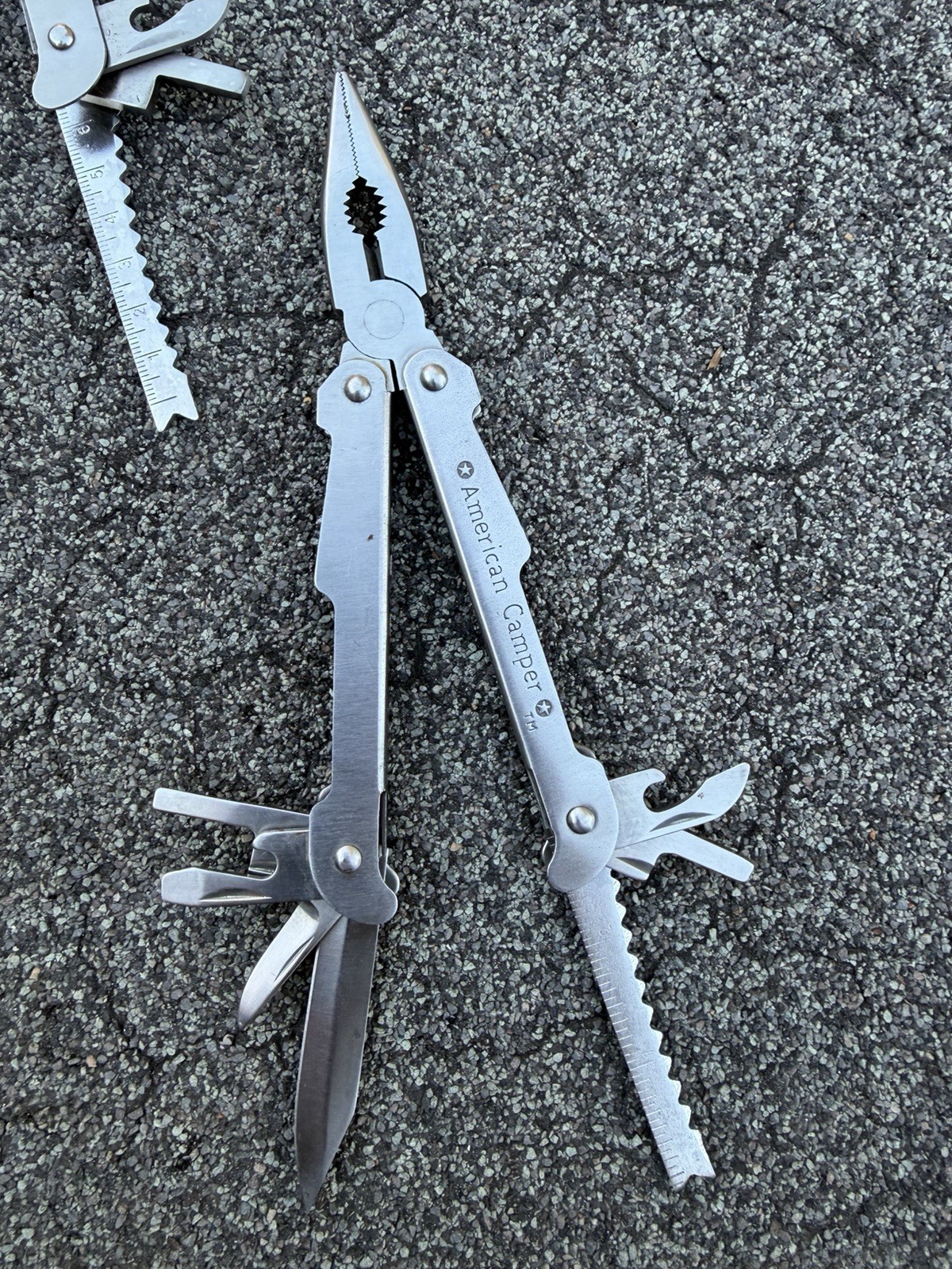 Vintage American Camper Multi-Tools, Lot of 4, Pocket Knife Pliers Screwdriver