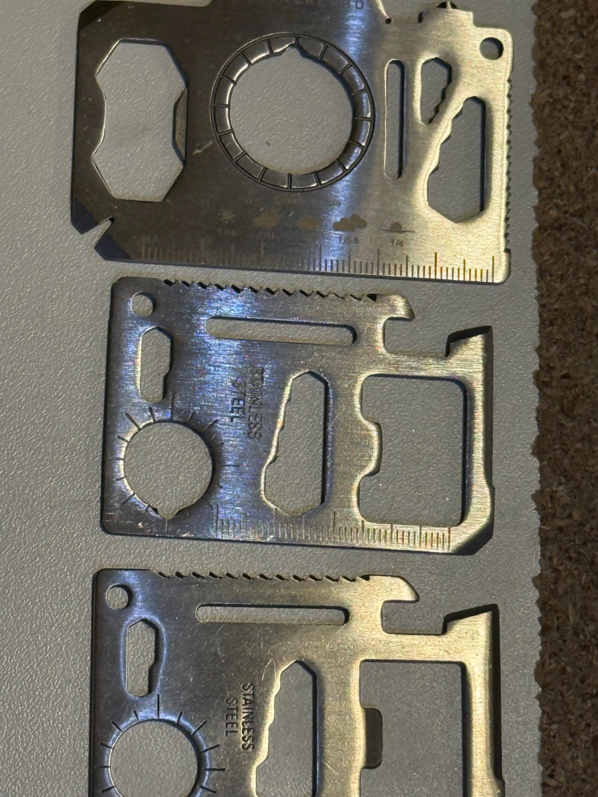 15 MULTIPURPOSE POCKET SURVIVAL TOOLS 4-716-B1-2 $3 OBO