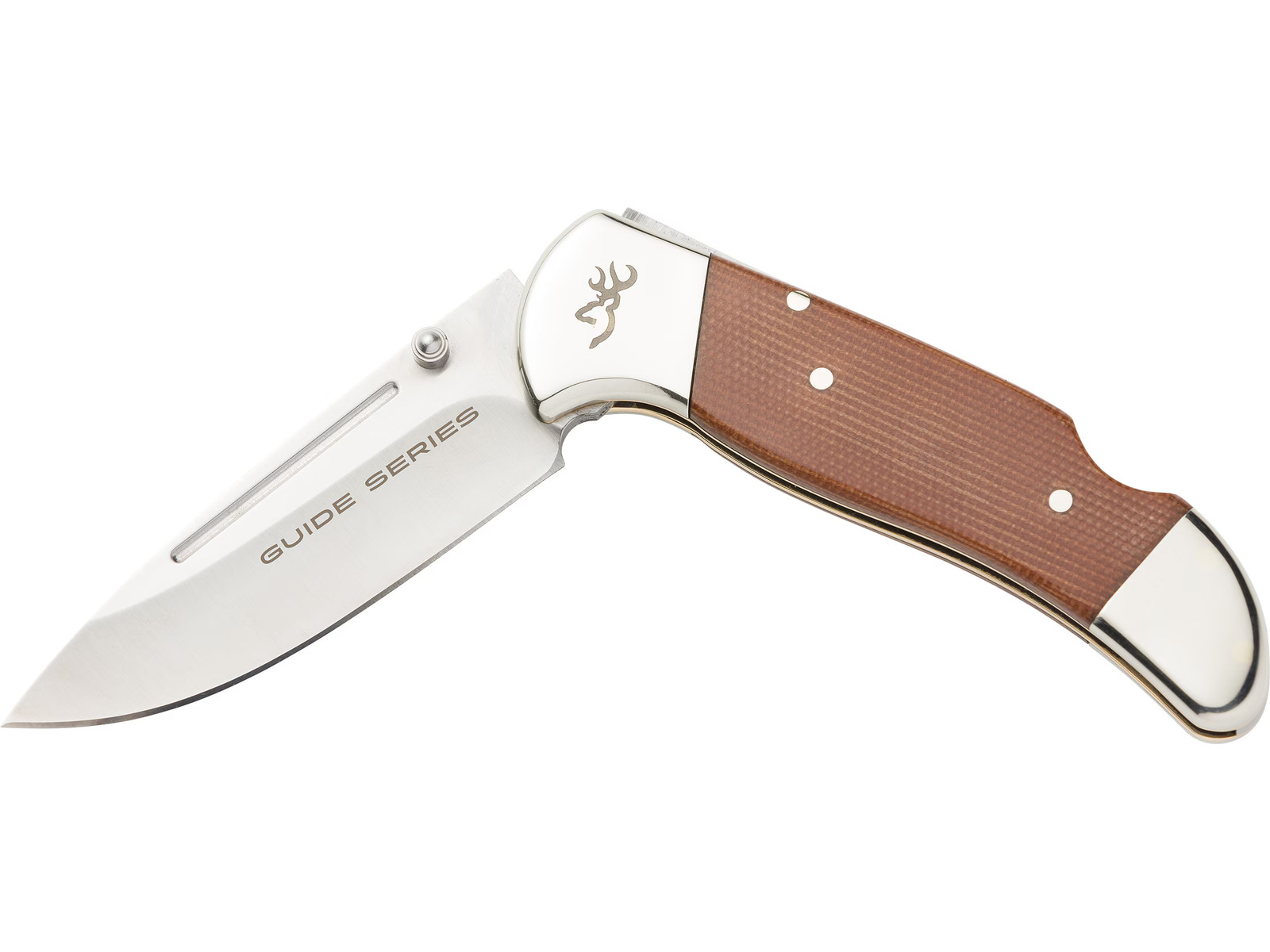 Browning Guide Series Folder Pocket Knife 3.375″ Drop Point 14C28N Satin Blade
