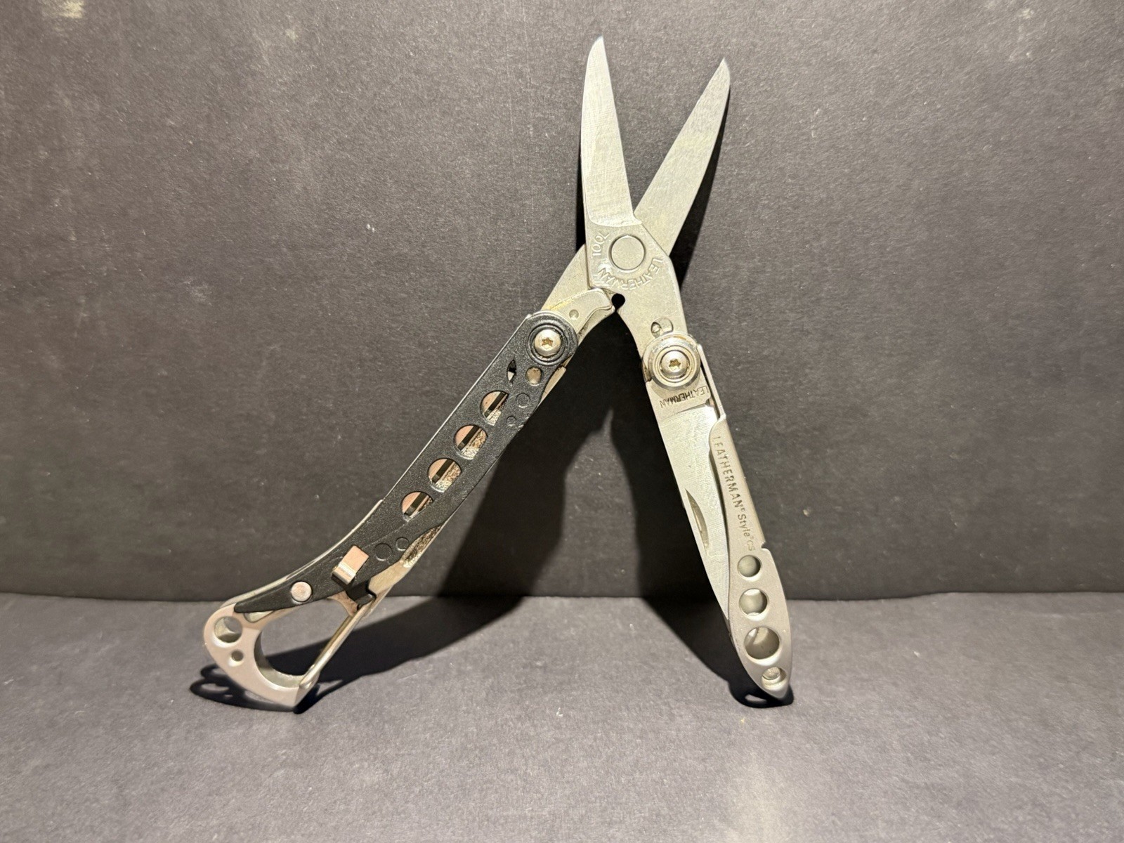 LEATHERMAN STYLE CS Black Multi-Tool Knife File Tweezer Carabiner