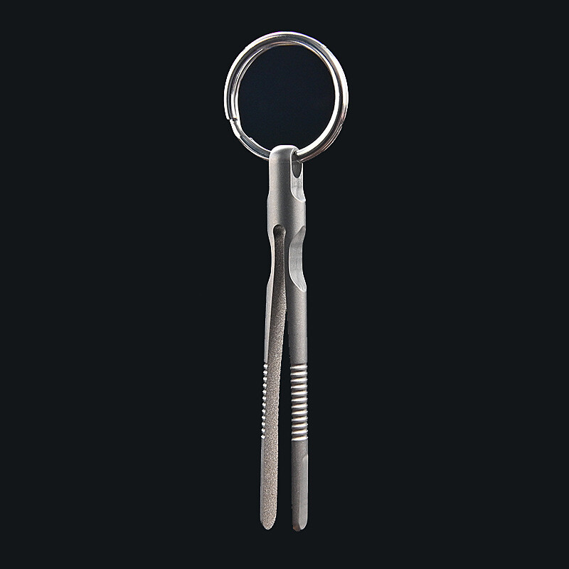 Hot Outdoor 2.3″ EDC Titanium Alloy Tweezers Portable Gadgets Mini Tool