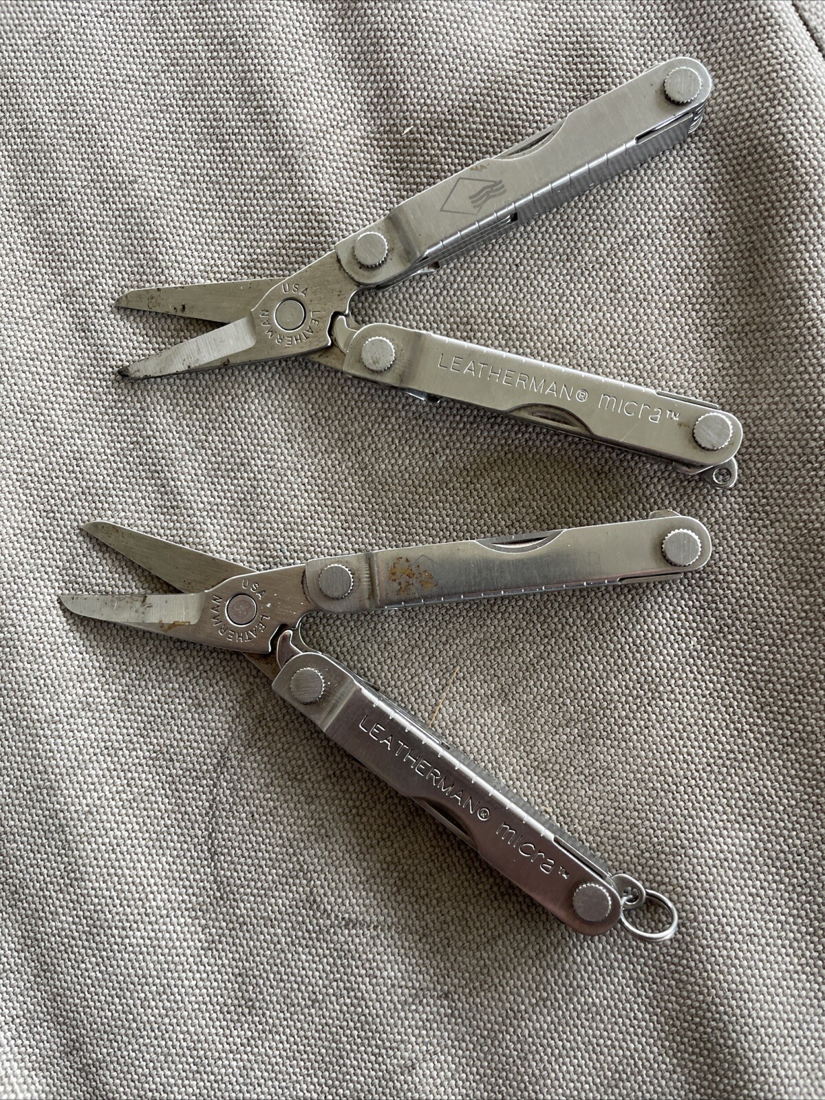Nice Set Of Two Leatherman Micra Multi Tool Used (163)