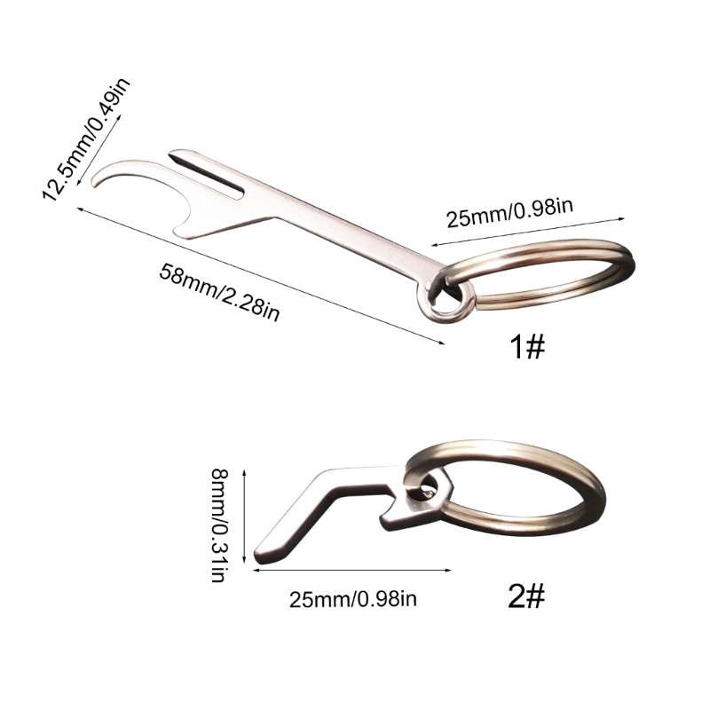 Stainless Beer Opener Portable Opener Pocket Keyring Bottle Opener Funny Gifts