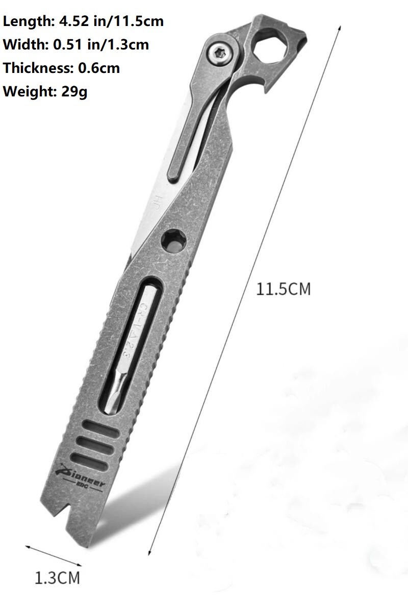 New EDC Pry Bar Crowbar Bottle Opener Wrench Utility Knife Pocket Tools