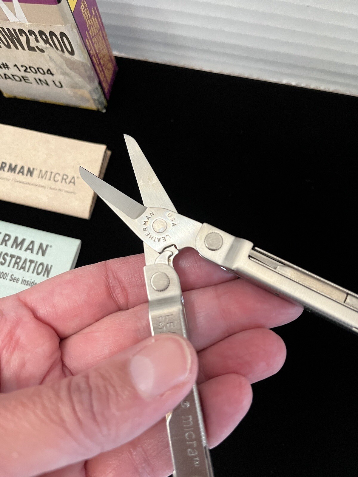Vintage Leatherman Micra Multi-Tool Pocket Knife Engraved DAD