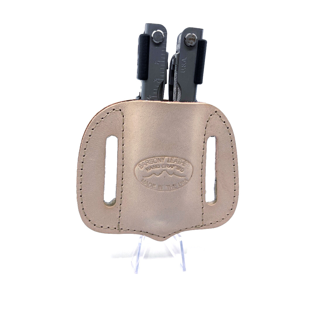 Barsony Leather Pancake Multi-Tool Sheath