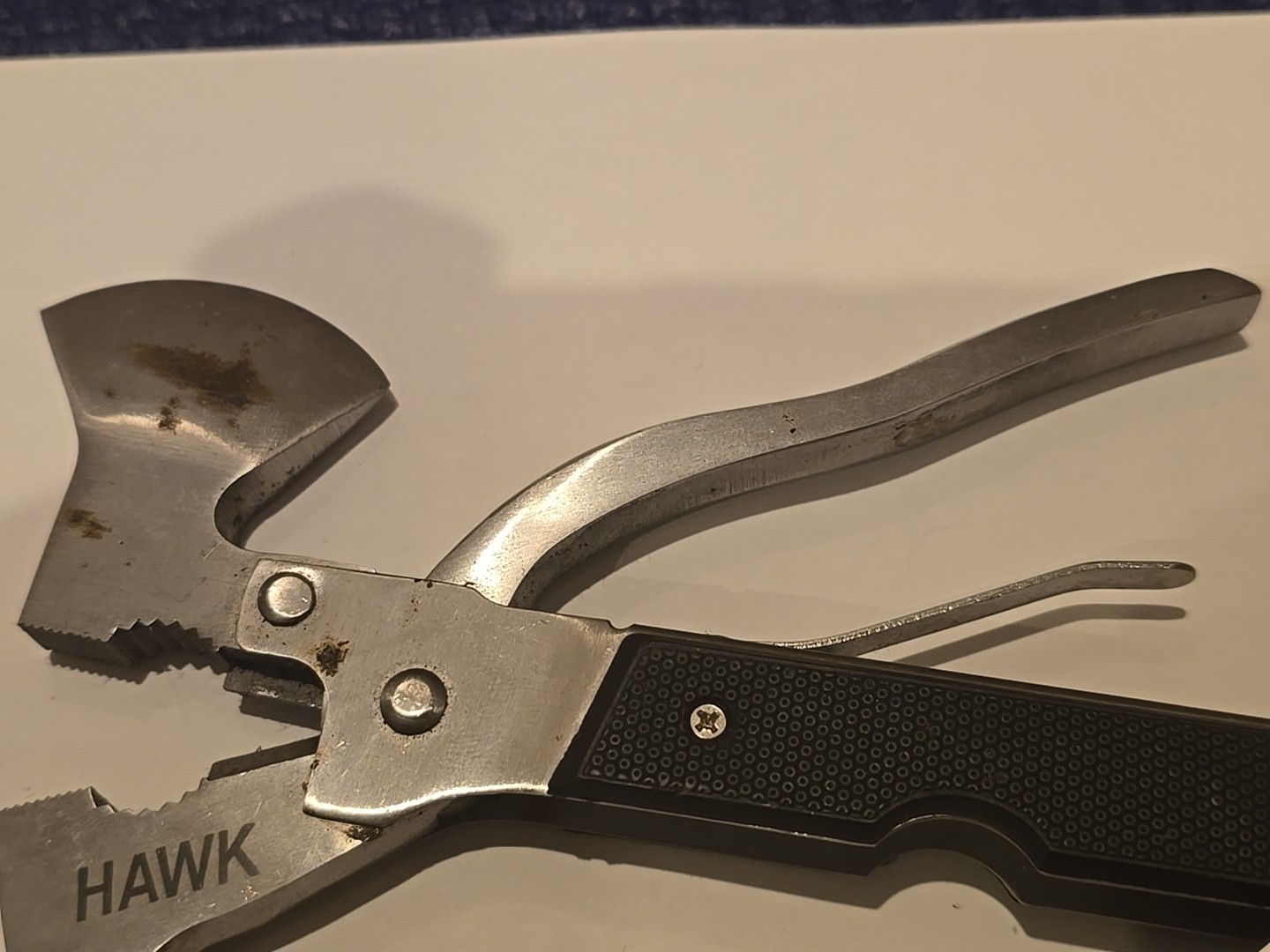 Hawk Outdoors Multi Tool Utility Knife Blade Camping Hammer Stainless A3