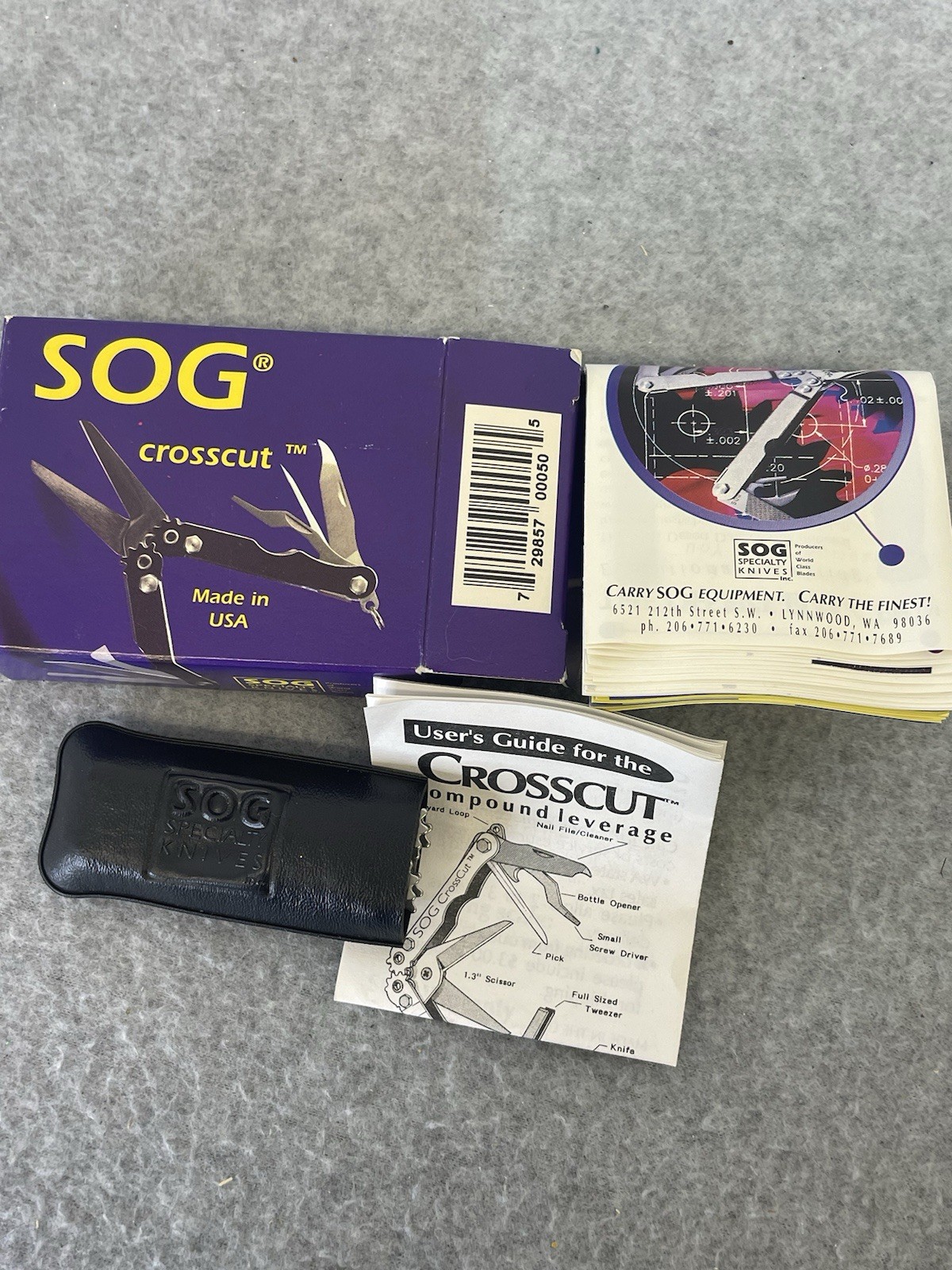 SOG Crosscut Tools Multi Tool 1980’s New In Box Made in USA