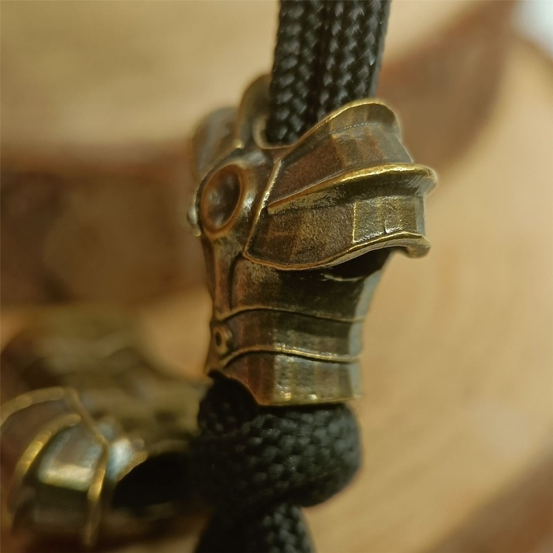 Vintage Armors Cuirass Paracord Beads Brass Charm Beads DIY Paracord Accessories
